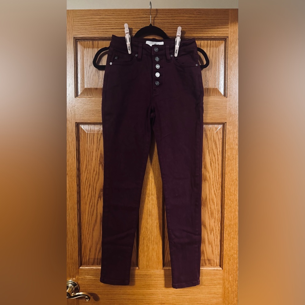 KanCan Deep Burgundy Denim